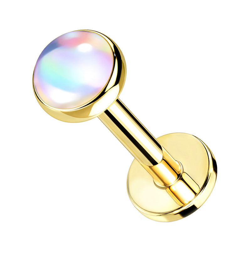 Gold PVD Aura Labret Post