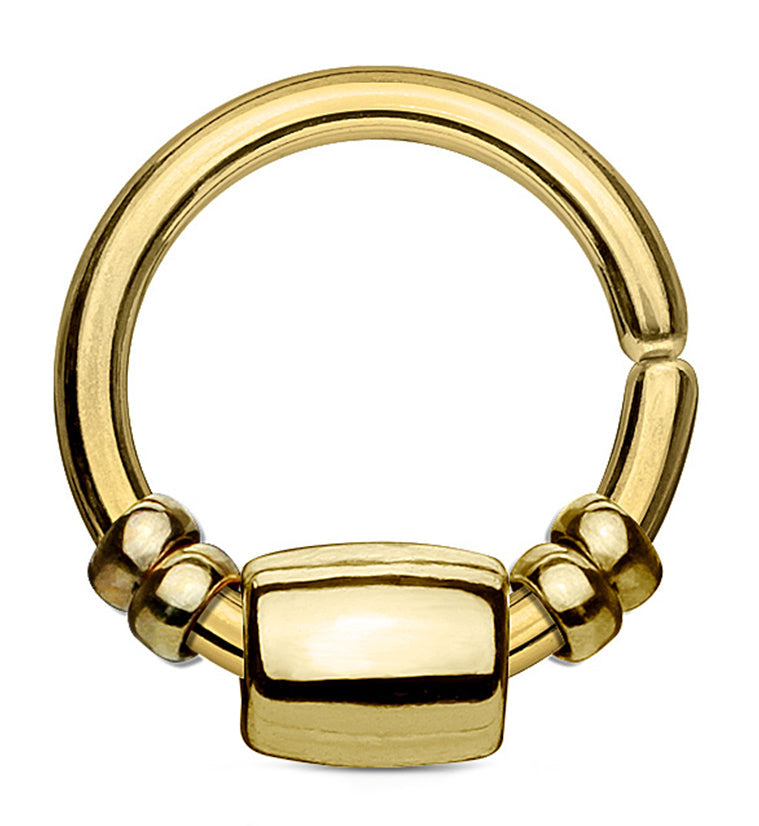 Gold PVD Removable Barrel Annealed Seamless Ring