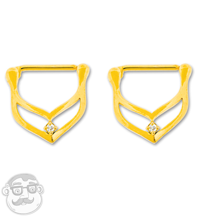 Gold Chic Stainless Steel Nipple Clicker Ring