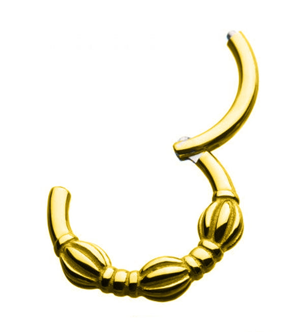 Gold PVD Halter Hinged Segment Ring