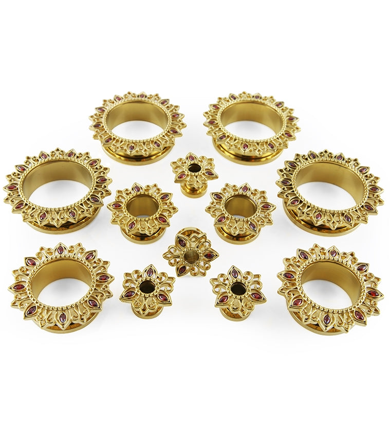 Gold PVD Sedentary Stainless Steel Tunnels