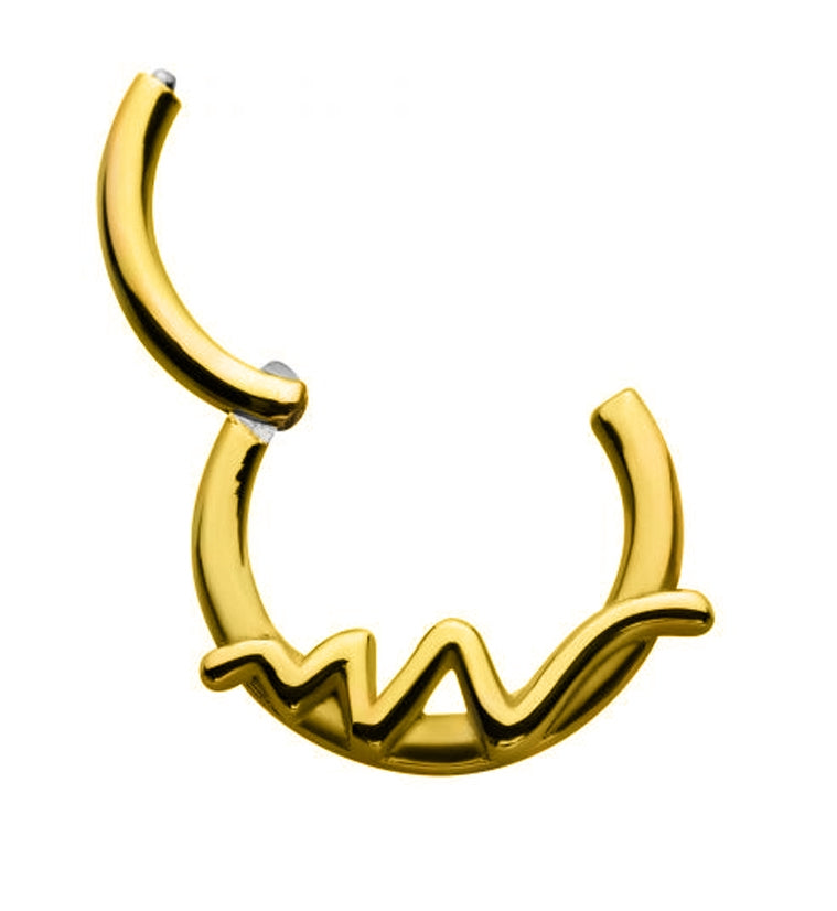 Gold PVD Love Hinged Segment Ring