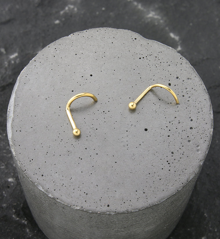 Gold PVD Ball Titanium Nose Screw