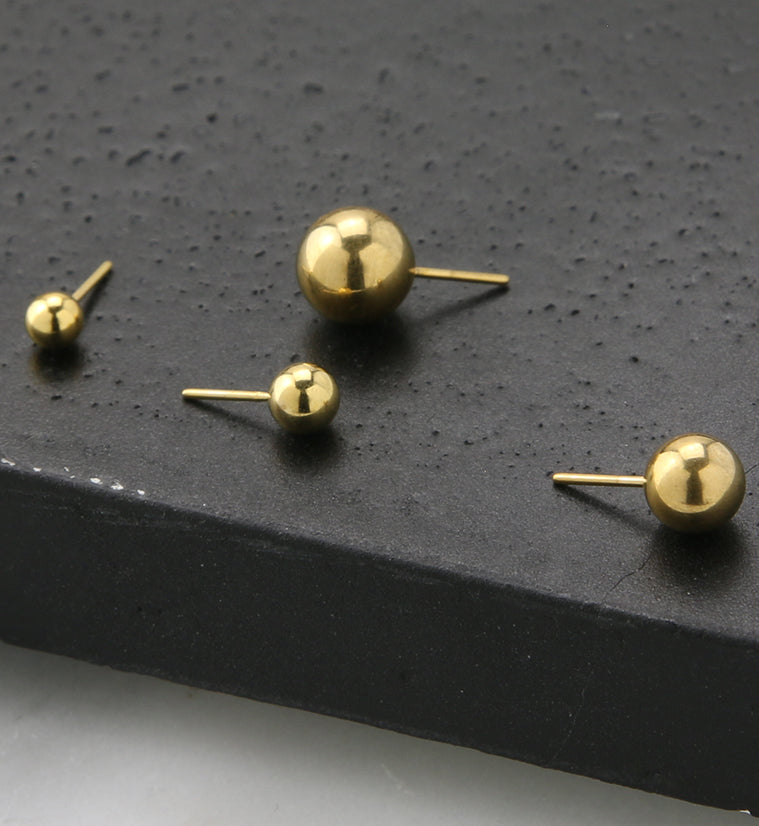 Gold PVD Ball Titanium Threadless Top