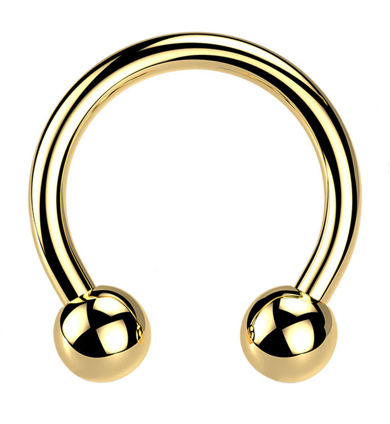 Gold PVD Basic Titanium Circular Barbell