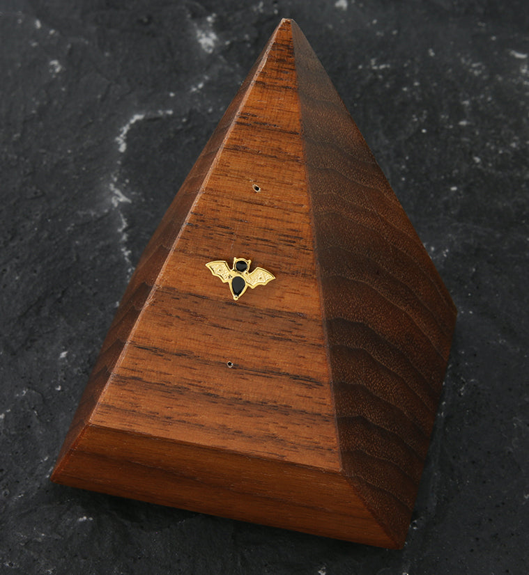 Gold PVD Black Bat Titanium Threadless Top