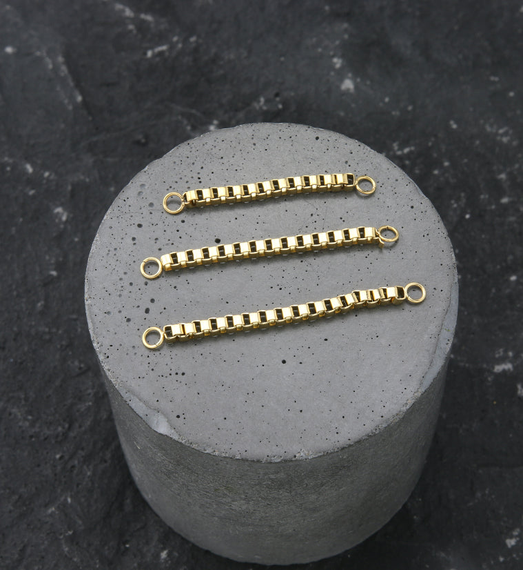 Gold PVD Box Stainless Steel Connector Chain