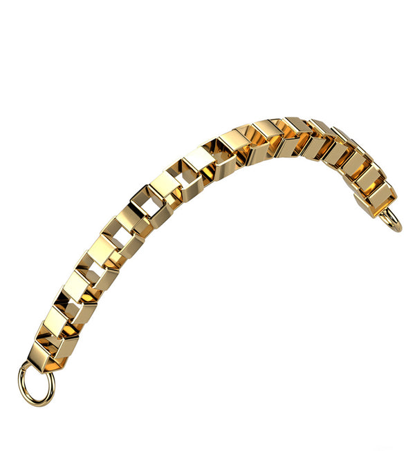 Gold PVD Box Stainless Steel Connector Chain