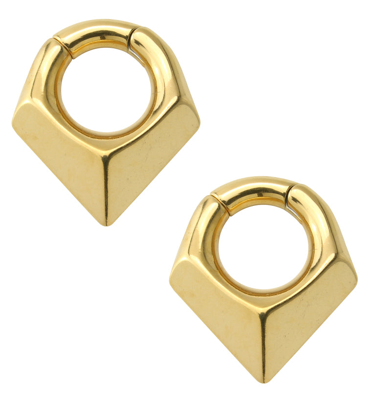 Gold PVD Cusp Hinged Ear Weights