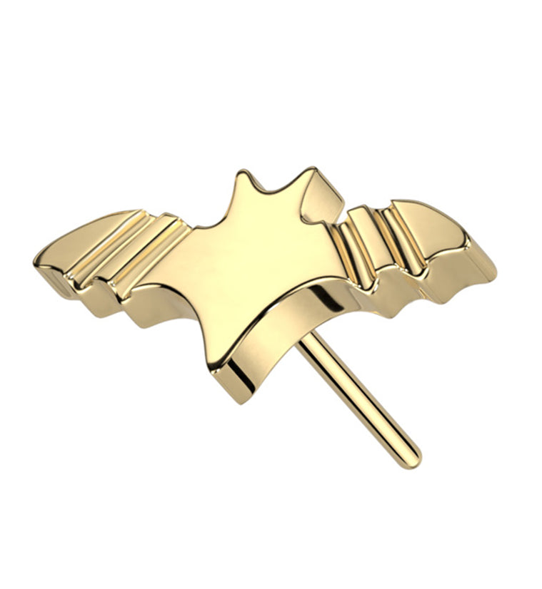 Gold PVD Flying Bat Threadless Titanium Top