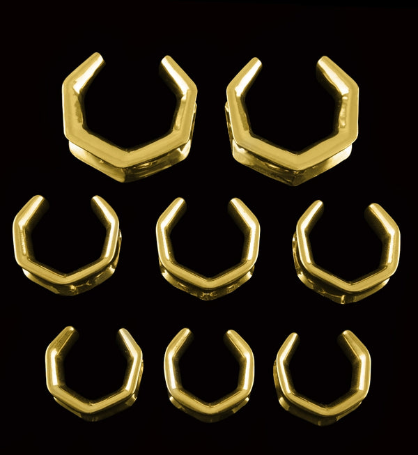 Gold PVD Hex Saddles