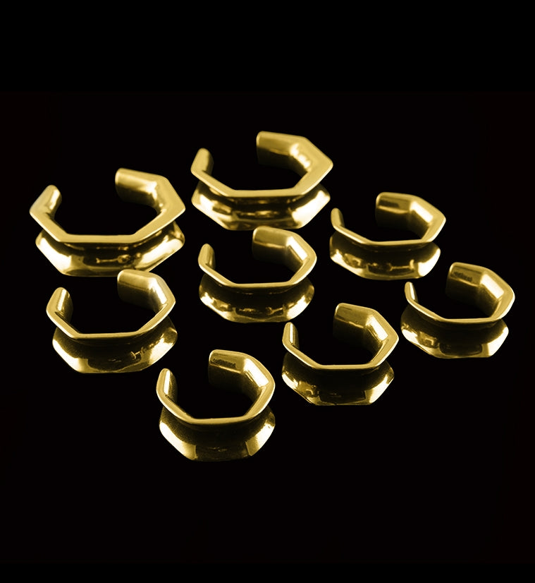 Gold PVD Hex Saddles