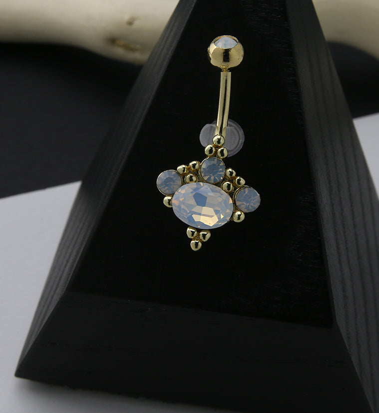 Gold PVD Opulent Opalite Belly Button Ring