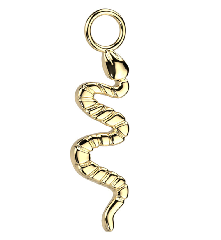Gold PVD Snake Titanium Charm