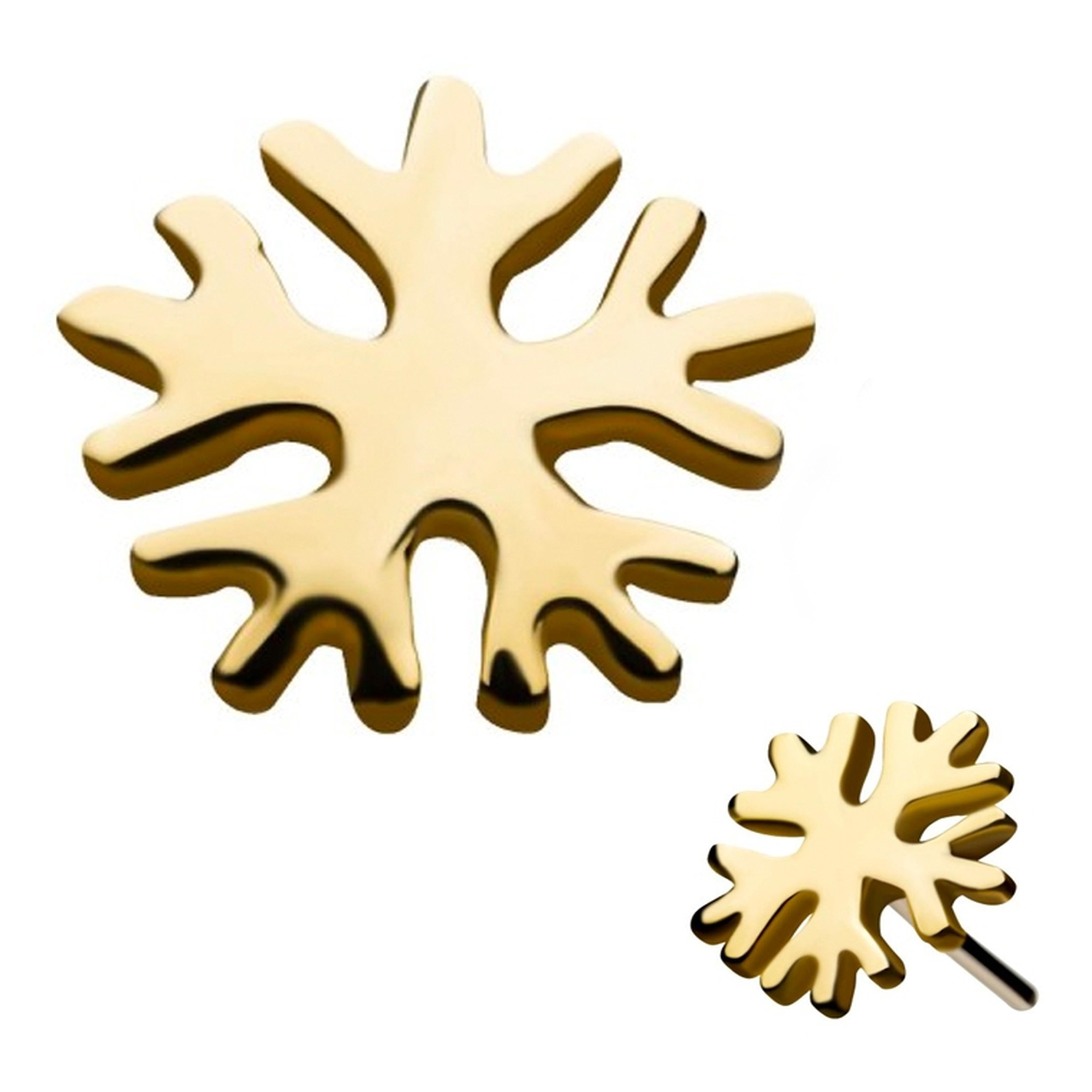14kt Gold Snowflake Threadless Top