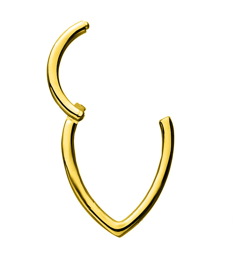 Gold PVD Teardrop Hinged Segment Ring