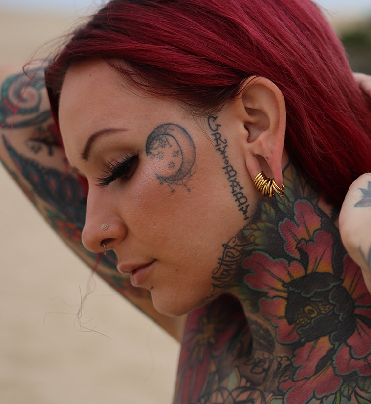 20pc Set of Gold PVD Titanium Stacked Rings