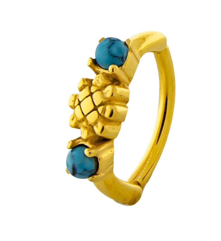 16G Gold PVD Flower Cab Rook Clicker