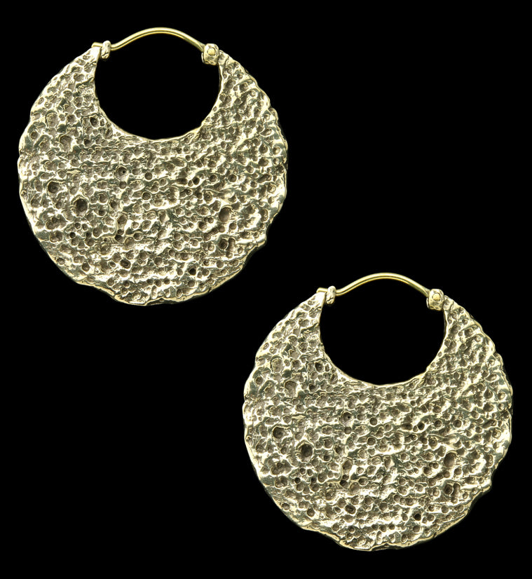 Sea Sponge Brass Hinged Ear Weights