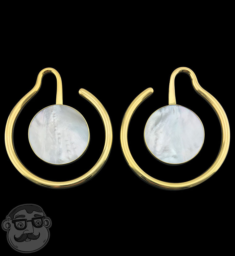 Brass Capa Single MOP Ear Weights