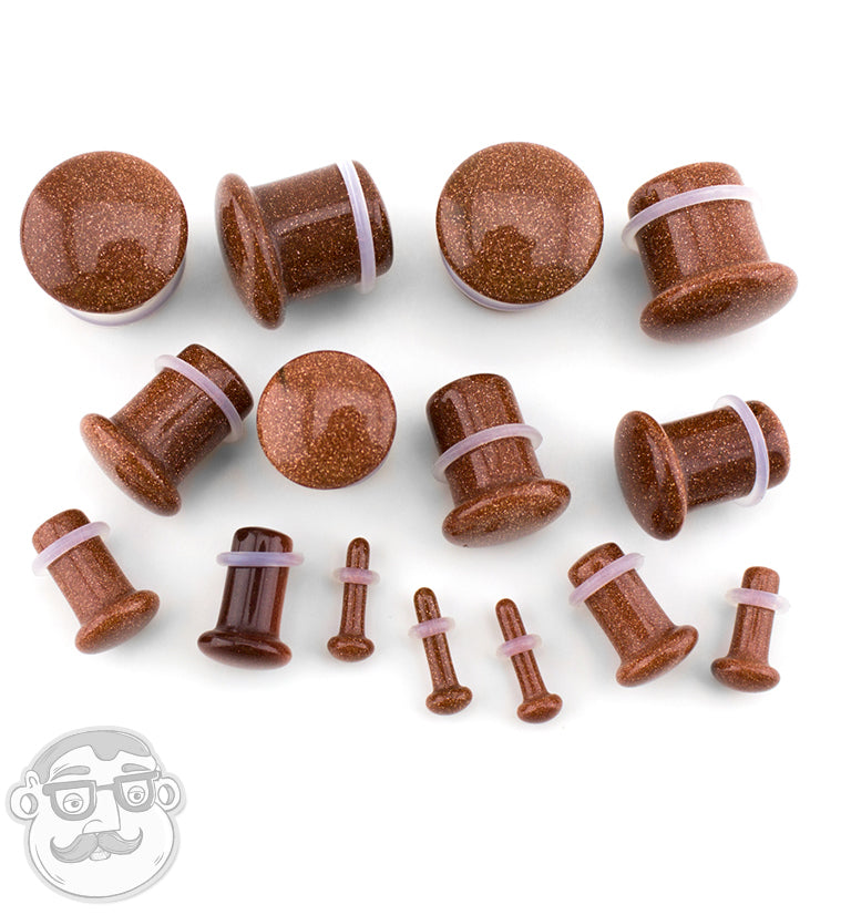Goldstone Glass Plugs