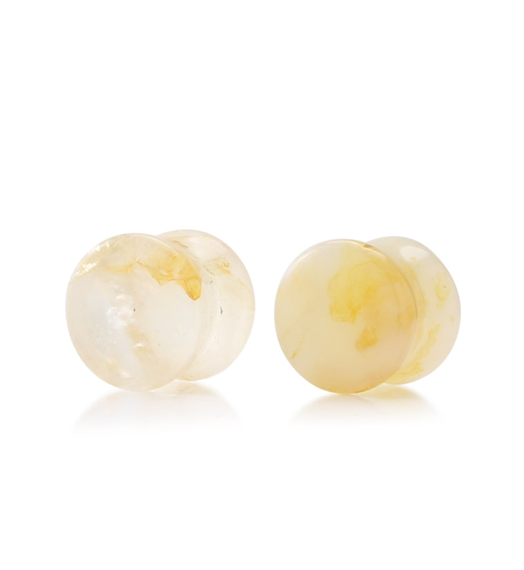 Graveyard Point Plume Agate Stone Plugs 1/2" (12mm) Version 1