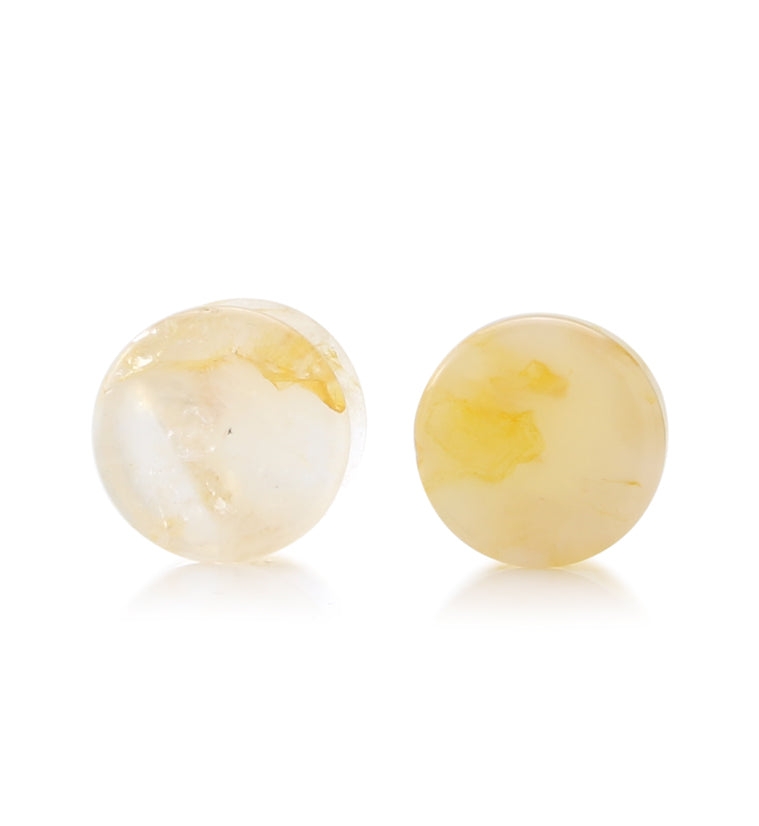 Graveyard Point Plume Agate Stone Plugs 1/2" (12mm) Version 1