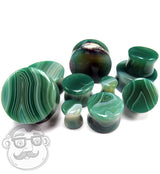 Green Agate Stone Plugs