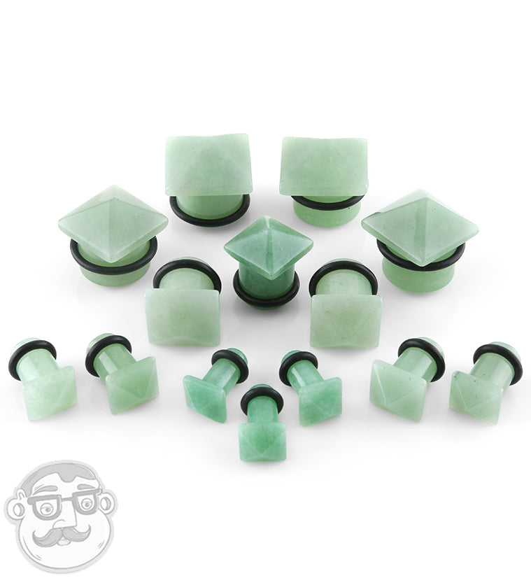 Aventurine Stone Squared Plugs