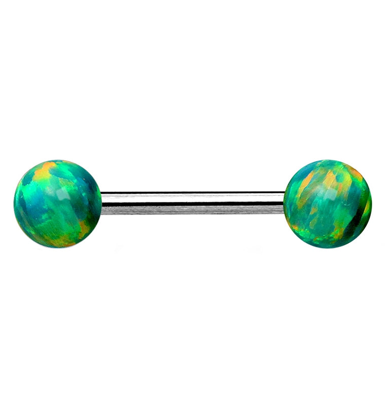Green Opalite Barbell