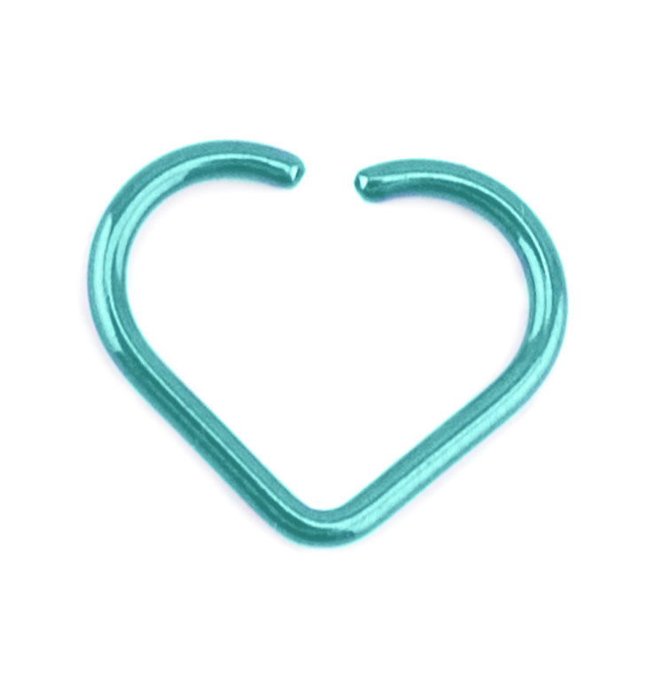 Green Niobium Heart Daith Cartilage Tragus Earring