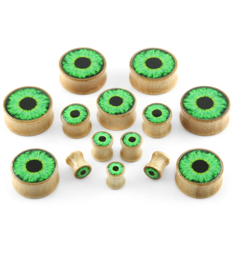 Eyeball Inlay Wood Gauges Plugs