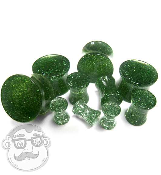 Green Glitter Plugs