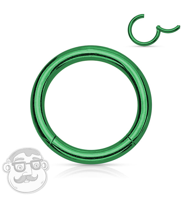 Green Plated Hinged Stainless Steel Segment Hoop Ring