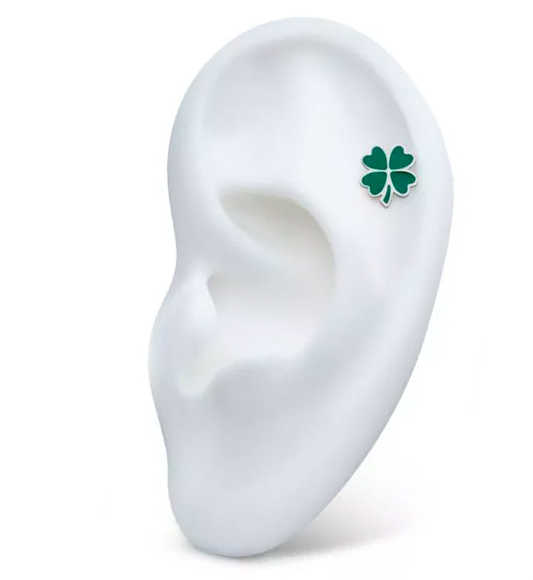 Green Lucky Clover Titanium Threadless Top