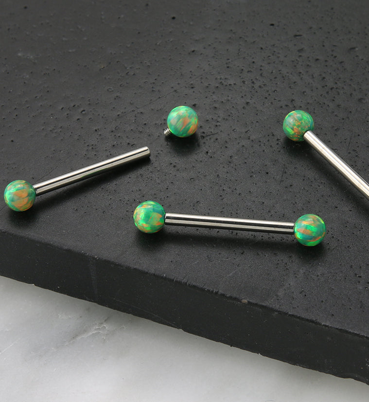 Green Opalite Barbell (1 piece)