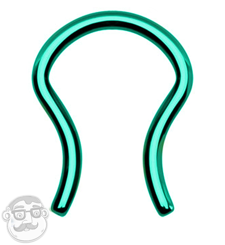 14G Green 316L Stainless Steel Septum Ring
