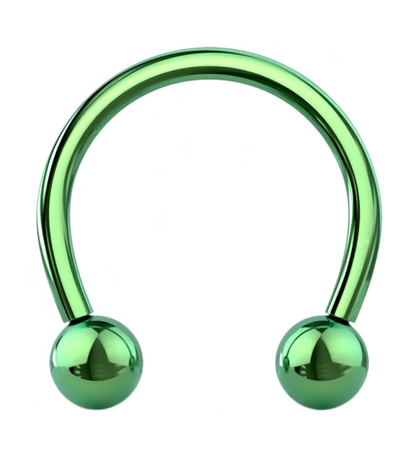 Green PVD Titanium Circular Barbell