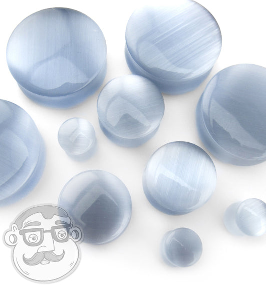 Grey Cat's Eye Glass Plugs