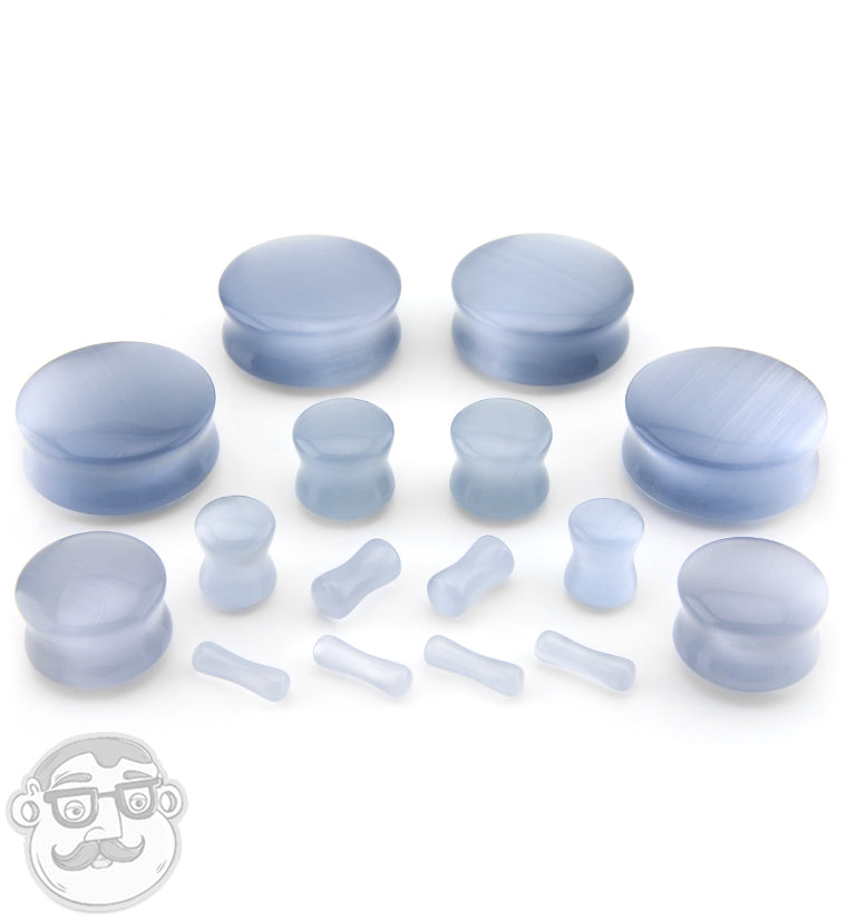 Grey Cat's Eye Glass Plugs