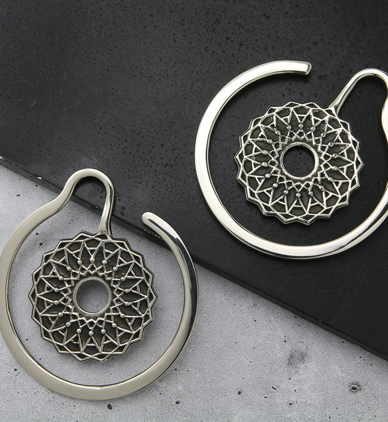 Gyral White Brass Ear Weights