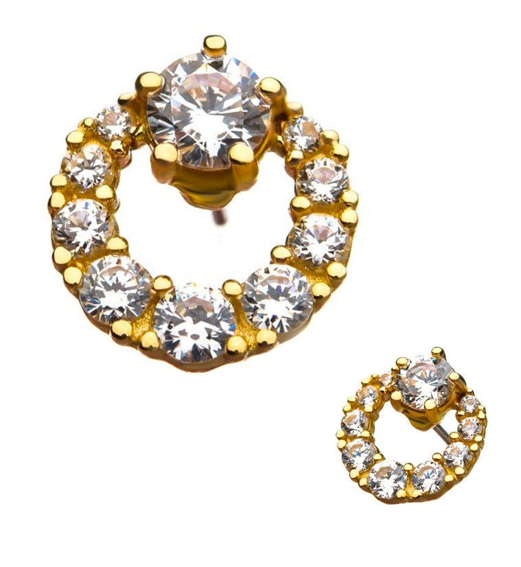 14kt Halation Gem Threadless Top