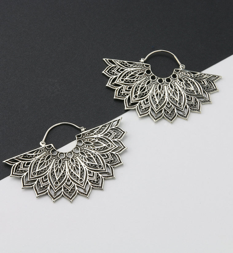 Half Manda White Brass Ear Weights