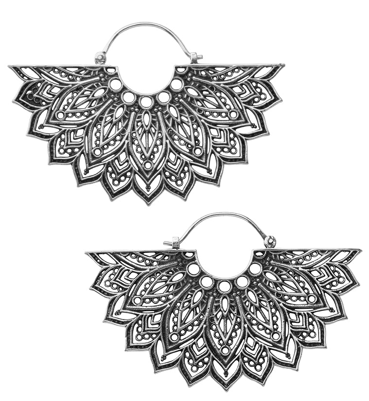 Half Manda White Brass Ear Weights