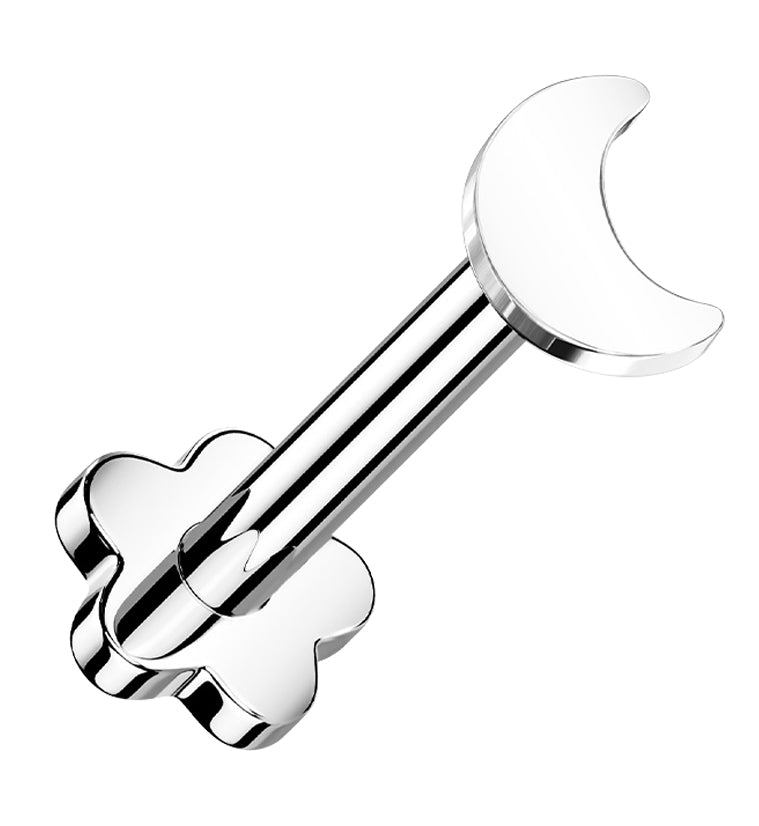 Half Moon Titanium Threadless Labret