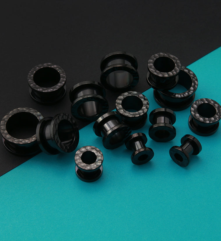 Hammered Black PVD Stainless Steel Tunnels