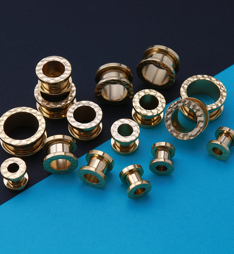 Hammered Gold PVD Stainless Steel Tunnels