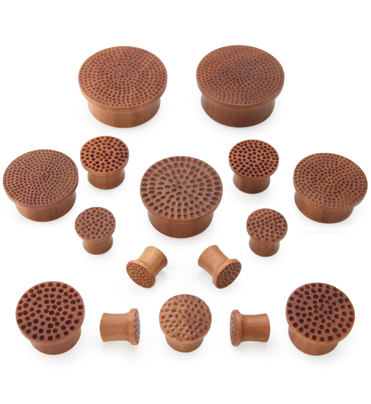 Hammered Saba Wood Mayan Flare Plugs