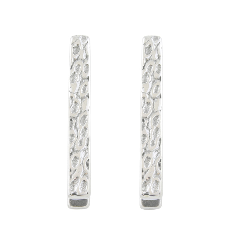 Hammered Tower Bar Ear Weights