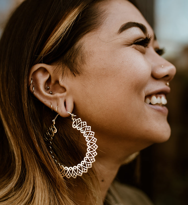 Pity Brass Earrings - Weights